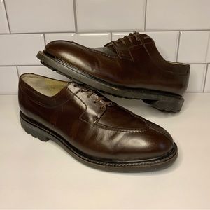 Joseph J. Fenestrier Mens Split Toe Derby Oxfords Sz UK 12 EU 46.5 Brown Leather